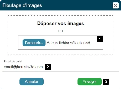 Interface de l'application 'Floutage d'images'